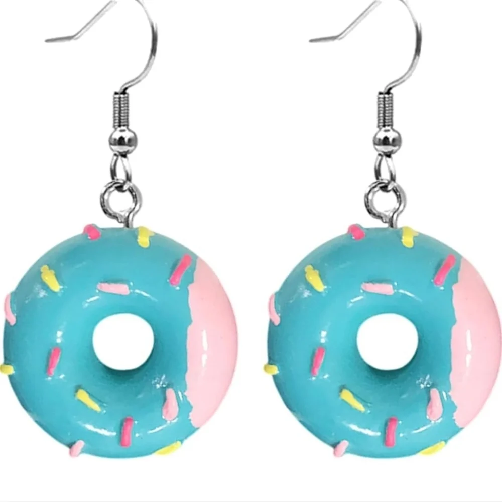 Colorful Donut Earrings for Kids